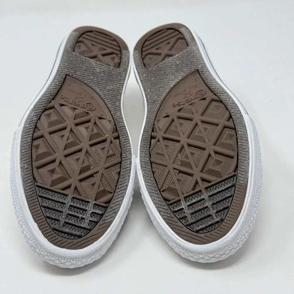 Converse All Star Sneakers Kids Juniors Size 3 White Low Top Canvas Shoes